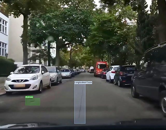 Road damage in Hamburg