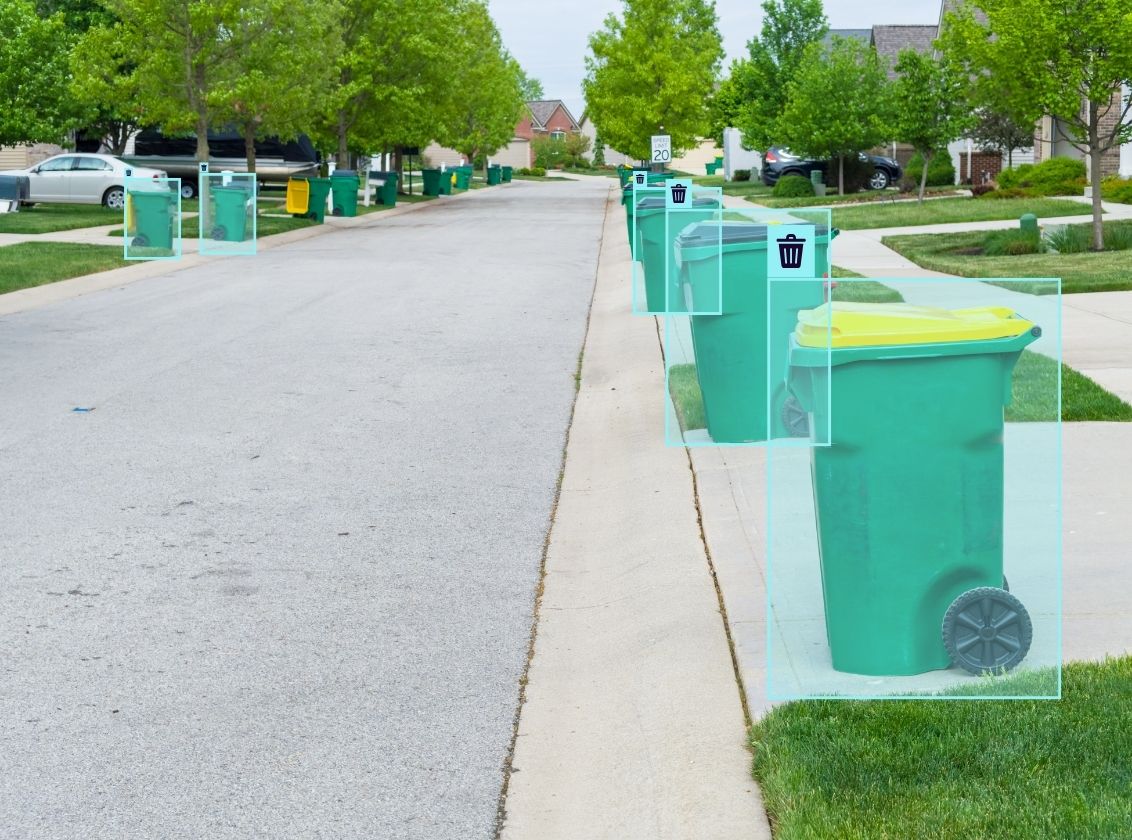 A kerbside waste bin detected by Peregrine Vision