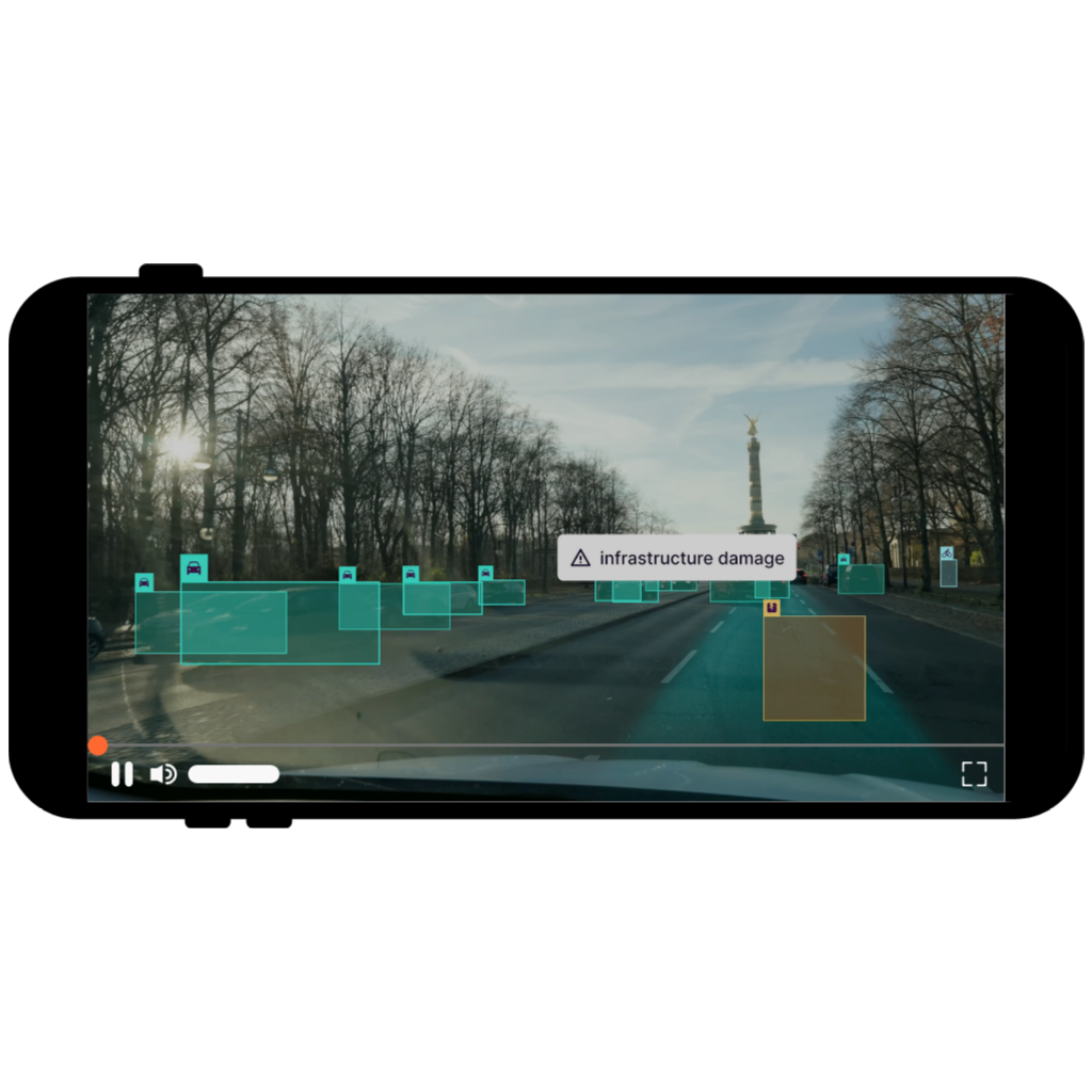 Smartphone running Peregrine Vision